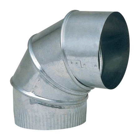 IMPERIAL 9 in D X 9 in D Adjustable 90 deg Galvanized Steel Furnace Pipe Elbow GV0305-C